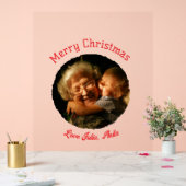 Frohe Weihnachts-Großmutter-Foto-Kreis Acrylschild (Hochzeit)