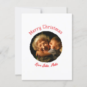 Frohe Weihnachts-Großmutter-Foto-Kreis Postkarte