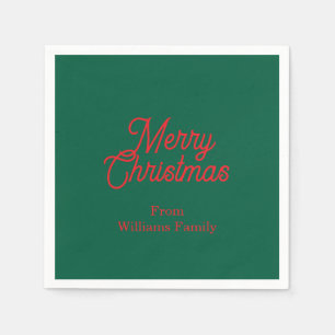 Frohe Weihnachts Grün Drehbuch Urlaub Serviette