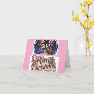 Frohe Weihnachts-Grün Familie Foto Weihnachtskarte Karte