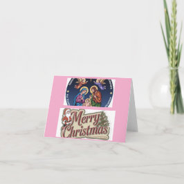 Frohe Weihnachts-Grün Familie Foto Weihnachtskarte Karte