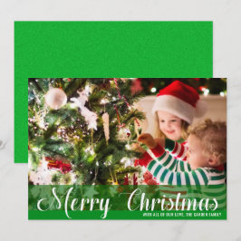 Frohe Weihnachts Grün Foto Weihnachtskarten