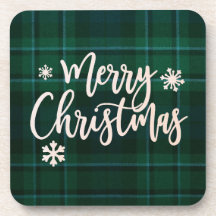 Frohe Weihnachts Grün Kariert