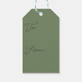 Frohe Weihnachts-Grün-Ornament, Weihnachtsgeschenk Geschenkanhänger (Rückseite)