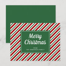 Frohe Weihnachts Grün Streifen Muster