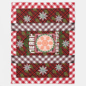 Frohe Weihnachts Grüne Leaf Parade Fleece Blanket (Vorderseite)