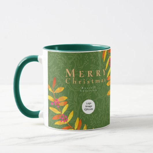 Frohe Weihnachts-Grüne Tasse (Links)