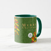 Frohe Weihnachts-Grüne Tasse (VorderseiteRechts)