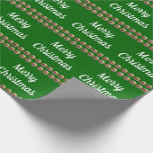 Frohe Weihnachts-grüne Umschlagpapier Geschenkpapier (Ecke)