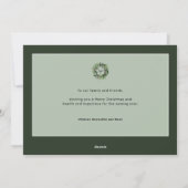 Frohe Weihnachts-Grünen-Wreath-Foto Feiertagskarte (Rückseite)