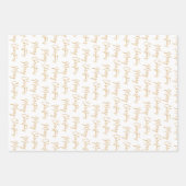 Frohe Weihnachts Gruß Foto Collage Gold Geschenkpapier Set (Vorderseite)