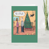 Frohe Weihnachts-Grußkarte - Katzenproof Tree Karte (Vorderseite)