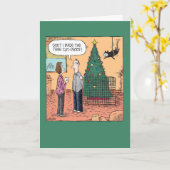 Frohe Weihnachts-Grußkarte - Katzenproof Tree Karte (Gelbe Blume)