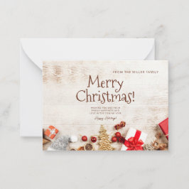 Frohe Weihnachts-Grußkarte, Minimalistischer Urlau Mitteilungskarte