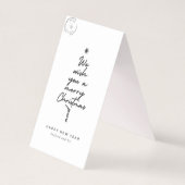 Frohe Weihnachts-Grußkarte rotes Design (Rückseite)