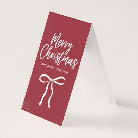 Frohe Weihnachts-Grußkarte rotes Design (Vorderseite)