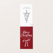 Frohe Weihnachts-Grußkarte rotes Design (Außenseite Aufgefaltet)