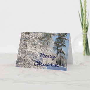 Frohe Weihnachts-Grußkarte - Schneeszene Feiertagskarte