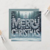 Frohe Weihnachts-Grußkarten Karte (Vorderseite/Rückseite Beispiel)