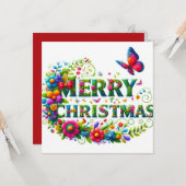 Frohe Weihnachts-Grußkarten Karte (Vorderseite/Rückseite Beispiel)