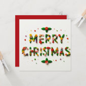 Frohe Weihnachts-Grußkarten Karte (Vorderseite/Rückseite Beispiel)