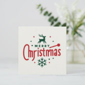 Frohe Weihnachts-Grußkarten Karte (Stehend Vorderseite)