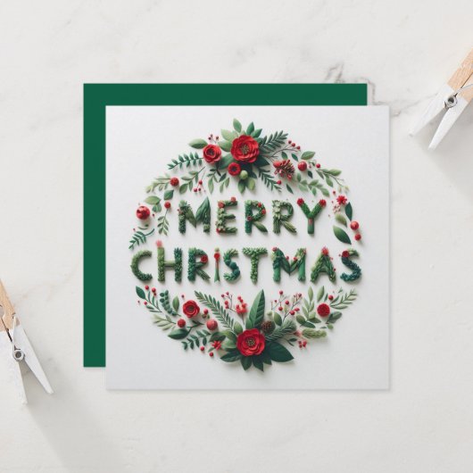 Frohe Weihnachts-Grußkarten Karte (Vorderseite/Rückseite Beispiel)