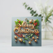 Frohe Weihnachts-Grußkarten Karte (Stehend Vorderseite)