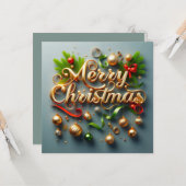 Frohe Weihnachts-Grußkarten Karte (Vorderseite/Rückseite Beispiel)