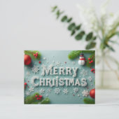 Frohe Weihnachts-Grußkarten Postkarte (Stehend Vorderseite)