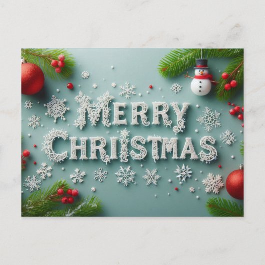 Frohe Weihnachts-Grußkarten Postkarte (Vorderseite)