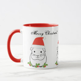 Frohe Weihnachts-Guinea Schweinchen in einer Weihn Tasse