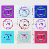 Frohe Weihnachts-Gymnast Wrapping Paper Geschenkpapier (Flach)