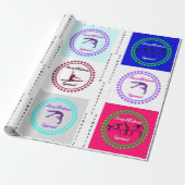 Frohe Weihnachts-Gymnast Wrapping Paper Geschenkpapier (Ungerollt)