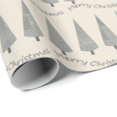 Frohe Weihnachts-Hahnentrittmuster Baummuster Geschenkpapier (Rolleneckpunkt)