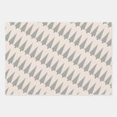 Frohe Weihnachts-Hahnentrittmuster Baummuster Geschenkpapier Set (Vorderseite 3)