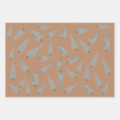 Frohe Weihnachts-Hahnentrittmuster Baummuster Geschenkpapier Set (Vorderseite 2)