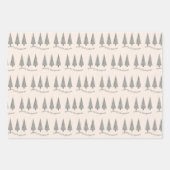 Frohe Weihnachts-Hahnentrittmuster Baummuster Geschenkpapier Set (Vorderseite)