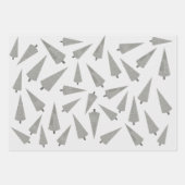 Frohe Weihnachts-Hahnentrittmuster Baummuster Geschenkpapier Set (Vorderseite 2)