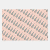 Frohe Weihnachts-Hahnentrittmuster Baummuster Geschenkpapier Set (Vorderseite 3)