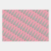 Frohe Weihnachts-Hahnentrittmuster Baummuster Geschenkpapier Set (Vorderseite 3)