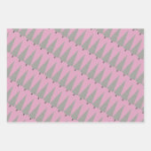 Frohe Weihnachts-Hahnentrittmuster Baummuster Geschenkpapier Set (Vorderseite 3)