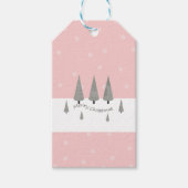 Frohe Weihnachts-Hahnentrittmuster-Muster Baum auf Geschenkanhänger (Vorderseite)