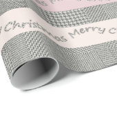Frohe Weihnachts-Hahnentrittmuster-Muster, Streife Geschenkpapier (Rolleneckpunkt)
