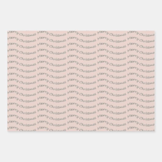 Frohe Weihnachts-Hahnentrittmuster-Muster, Streife Geschenkpapier Set (Vorderseite 3)