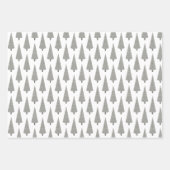 Frohe Weihnachts-Hahnentrittmuster Tree Santa Patt Geschenkpapier Set (Vorderseite 3)