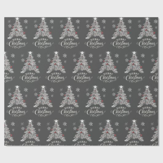 Frohe Weihnachts-Halbpension Weihnachtsbaum Geschenkpapier (Flach)