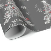 Frohe Weihnachts-Halbpension Weihnachtsbaum Geschenkpapier (Rolleneckpunkt)