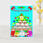 Frohe Weihnachts-Hamster-Hintern Karte (Gelbe Blume)