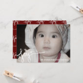 Frohe Weihnachts Hand Drawn Lettering Joy Snowflak Karte (Vorderseite/Rückseite Beispiel)